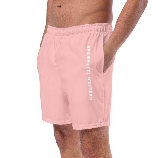 Men's Spaghetti Western Coral Swim Trunks