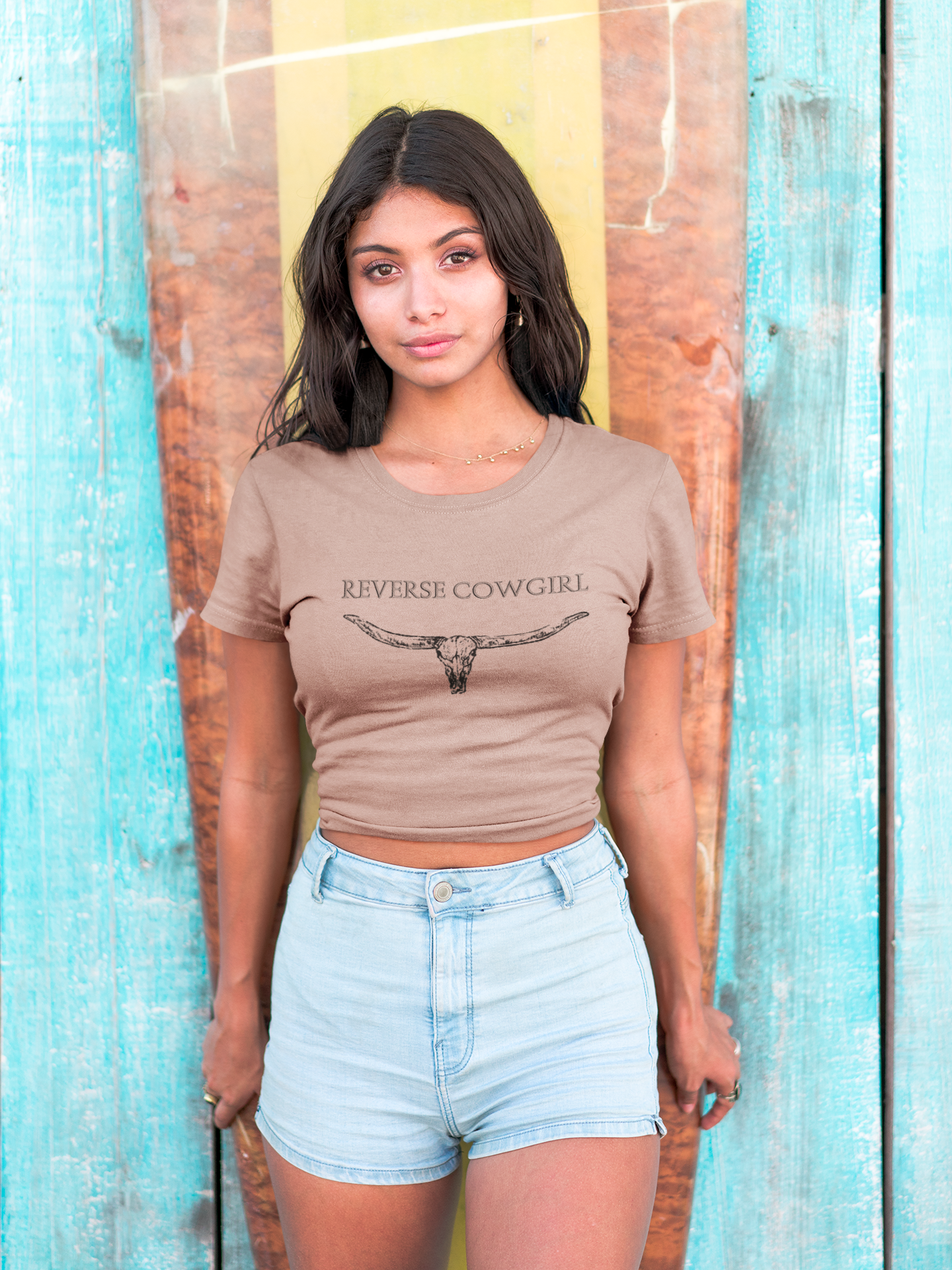 Reverse Cowgirl Woman's Crop Top