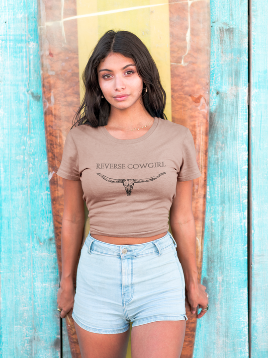 Reverse Cowgirl Woman's Crop Top