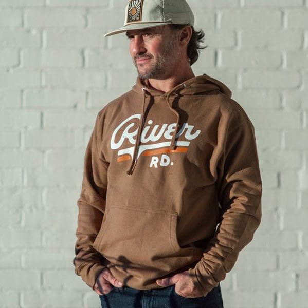 River Road Logo Hoodie | Brown