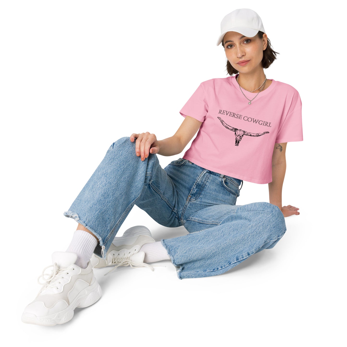 Reverse Cowgirl Woman's Crop Top