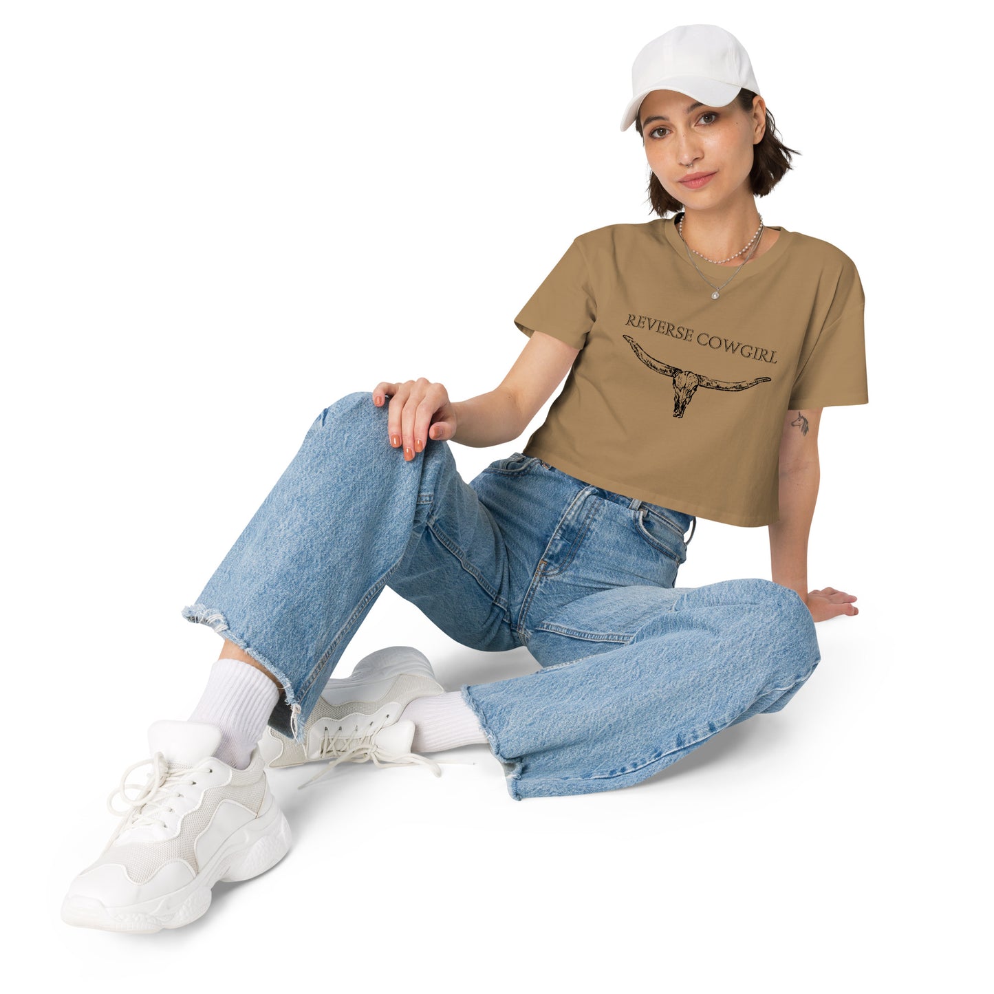 Reverse Cowgirl Woman's Crop Top