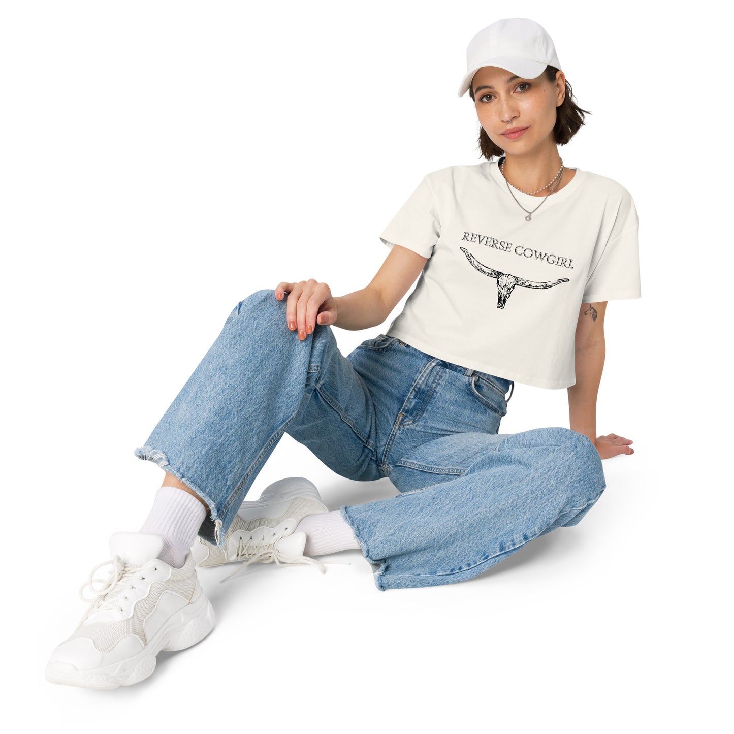 Reverse Cowgirl Woman's Crop Top