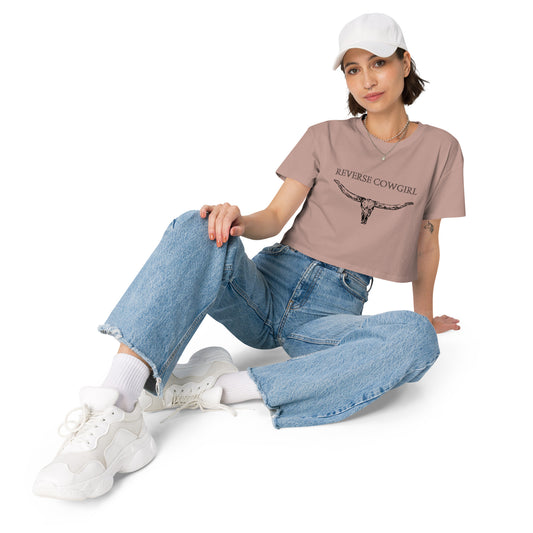 Reverse Cowgirl Woman's Crop Top