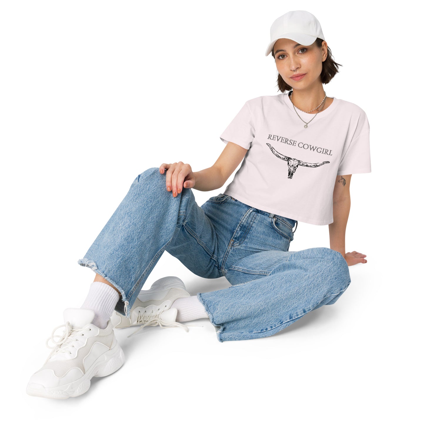 Reverse Cowgirl Woman's Crop Top