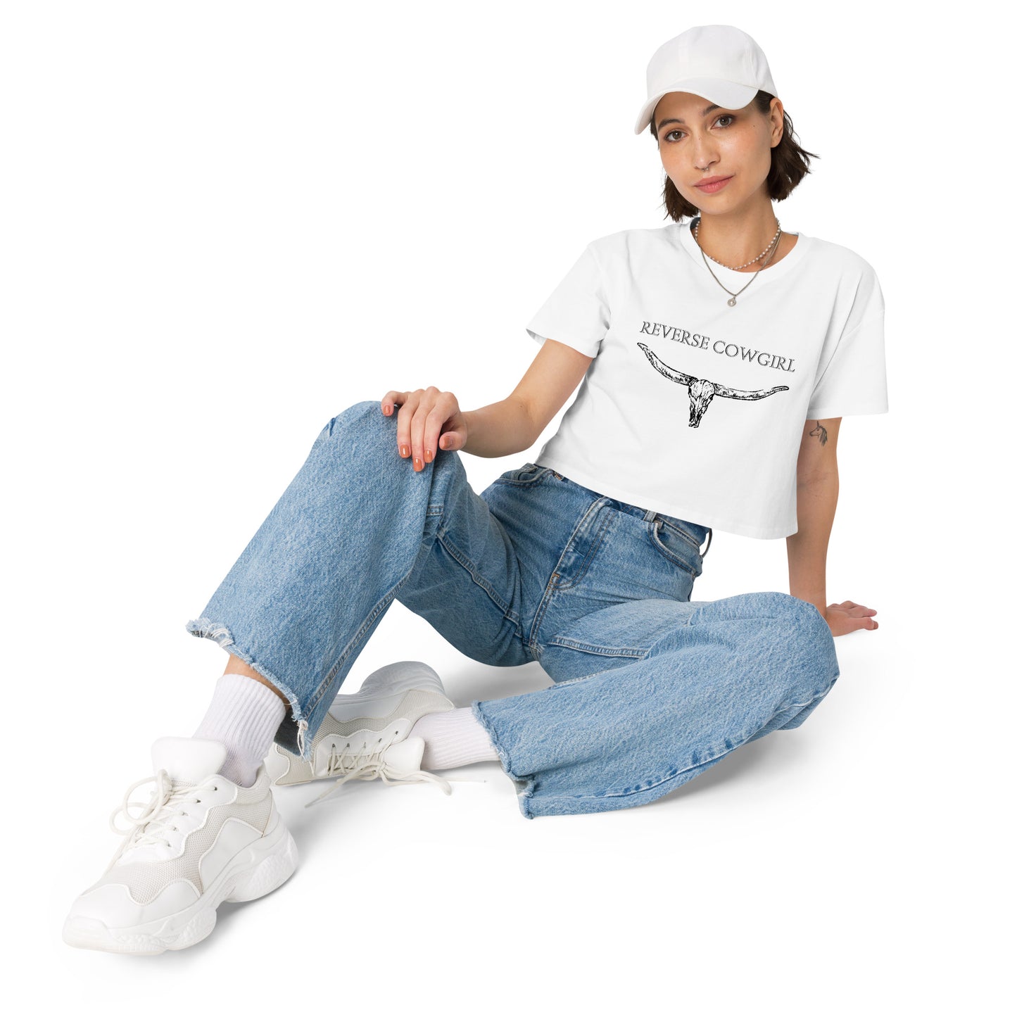 Reverse Cowgirl Woman's Crop Top