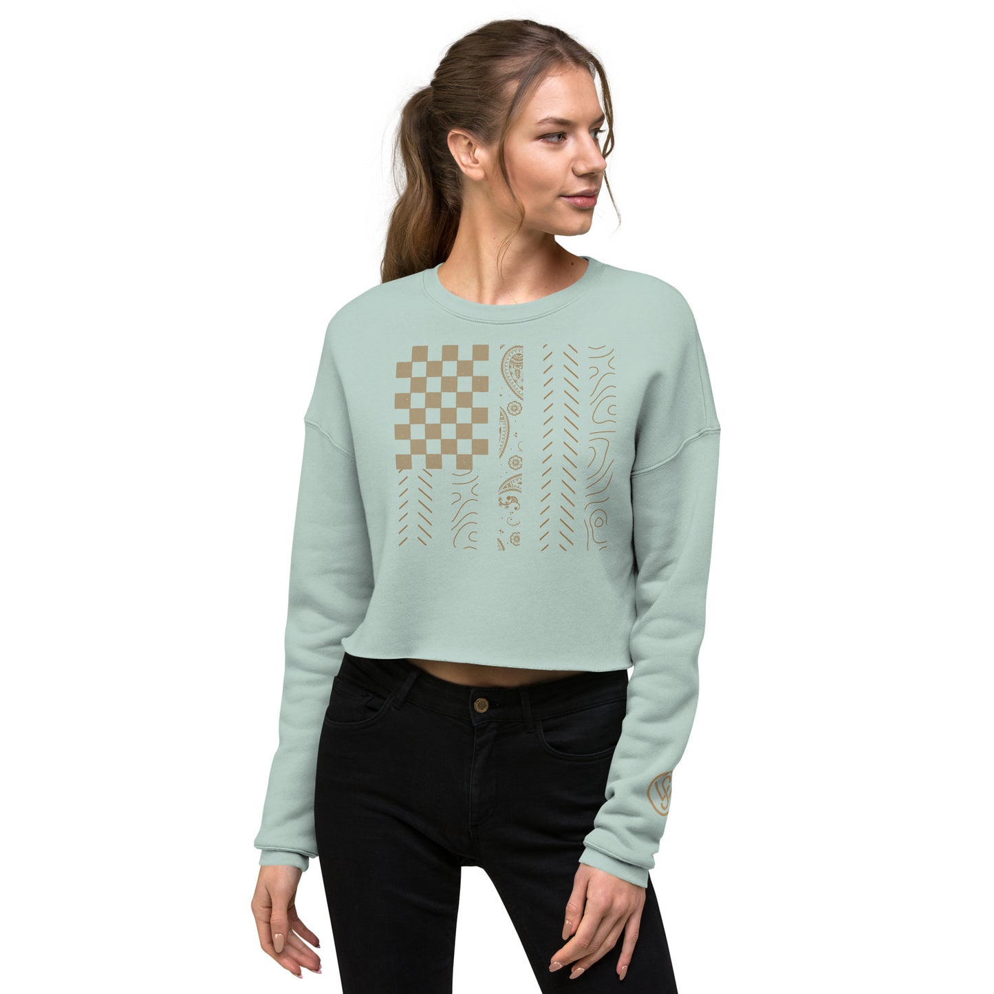 Women's Boho Flag Crop Sweatshirt