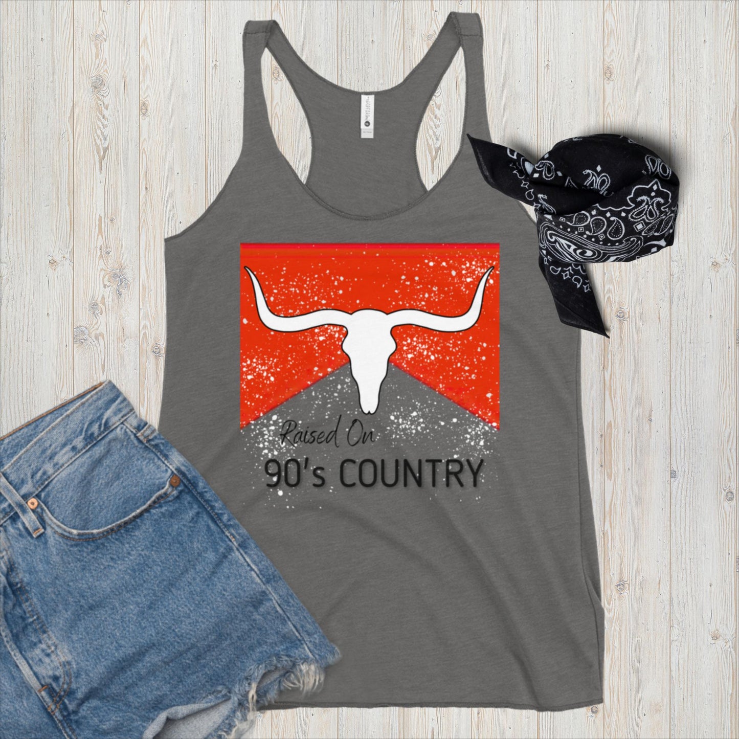 Women's Raised on 90's Country Racerback Tank