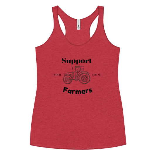 Support Your Local Farmer Women's Racerback Tank